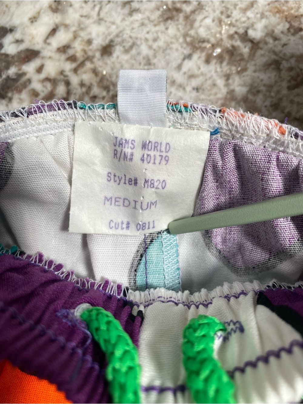 Original Jams Vintage 80s Men's Shorts Surfline Hawaii Drawstring Medium - Picture 5 of 8
